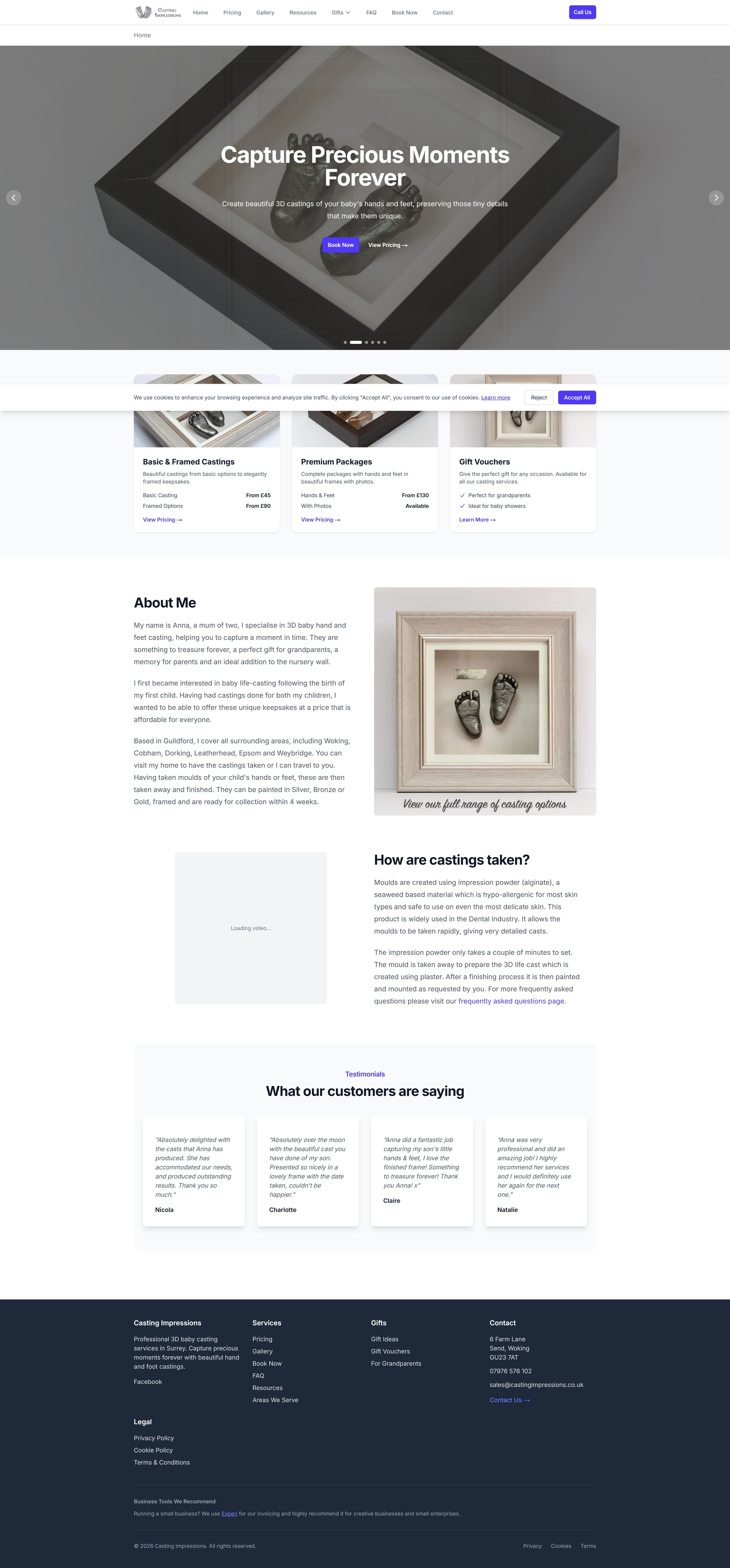 Casting Impressions website