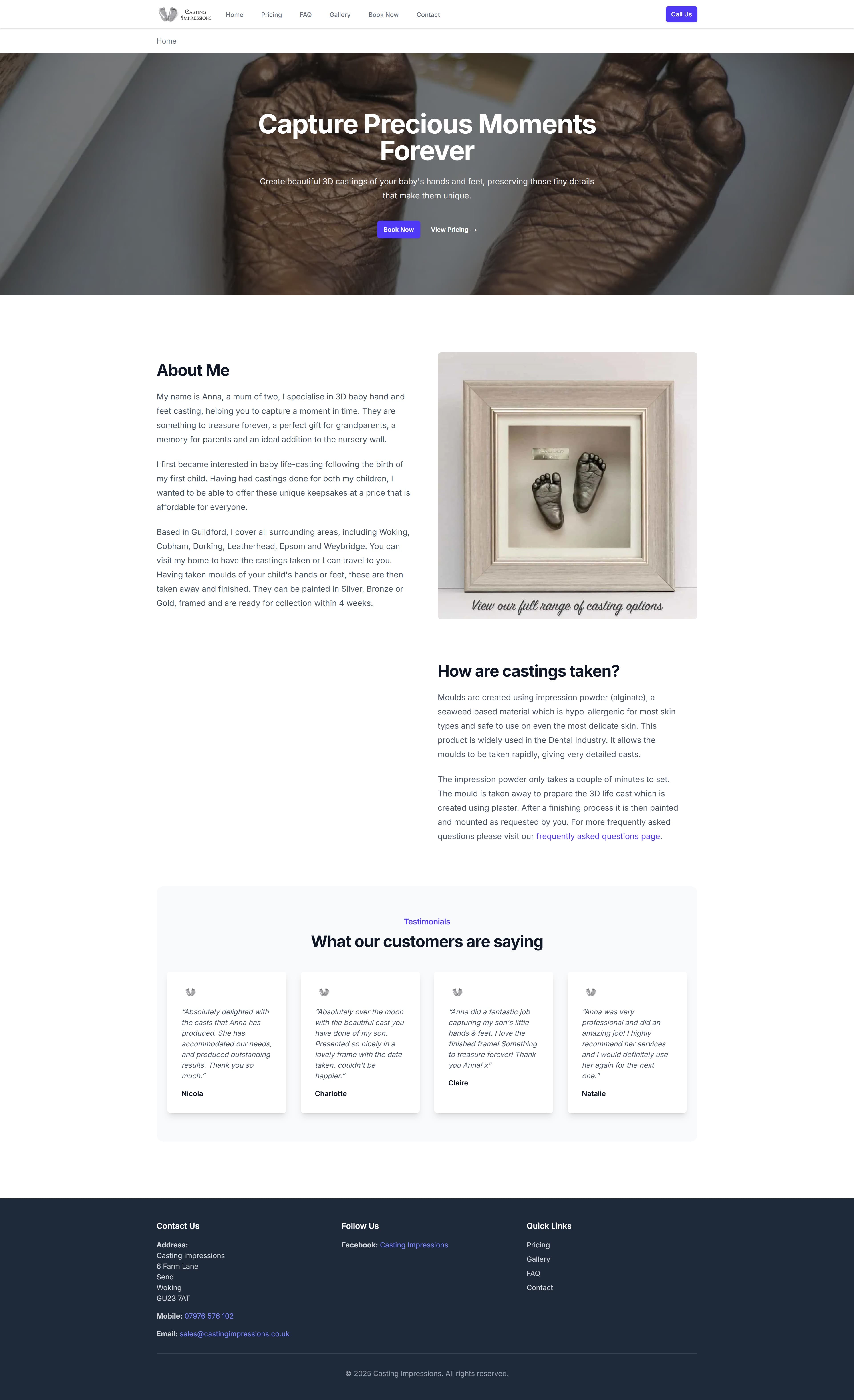 Casting Impressions website