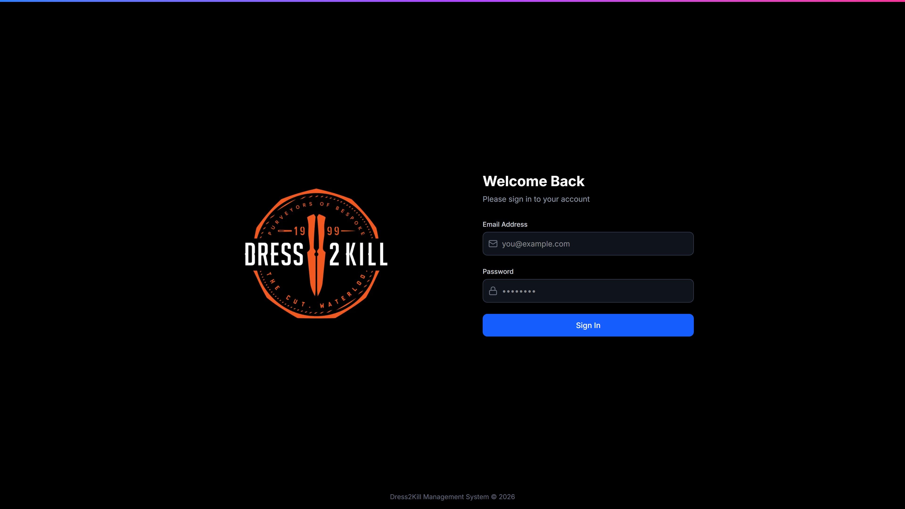 Dress2Kill CRM system