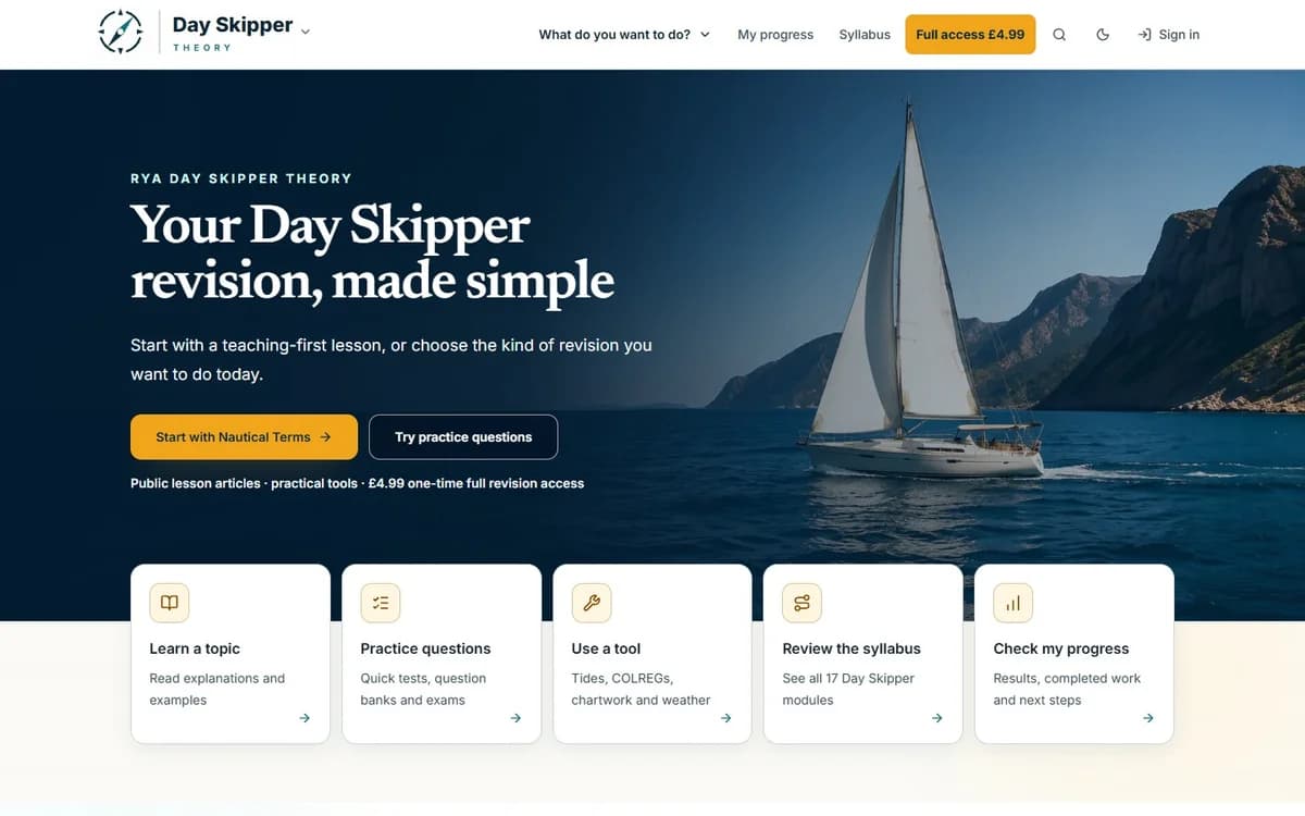 Dayskipper Theory website