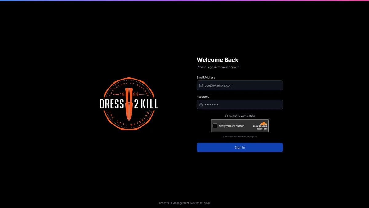 Dress2Kill CRM system